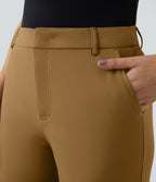 Pantalon de travail Halara Flex™ droit, taille mi-haute, avec poches