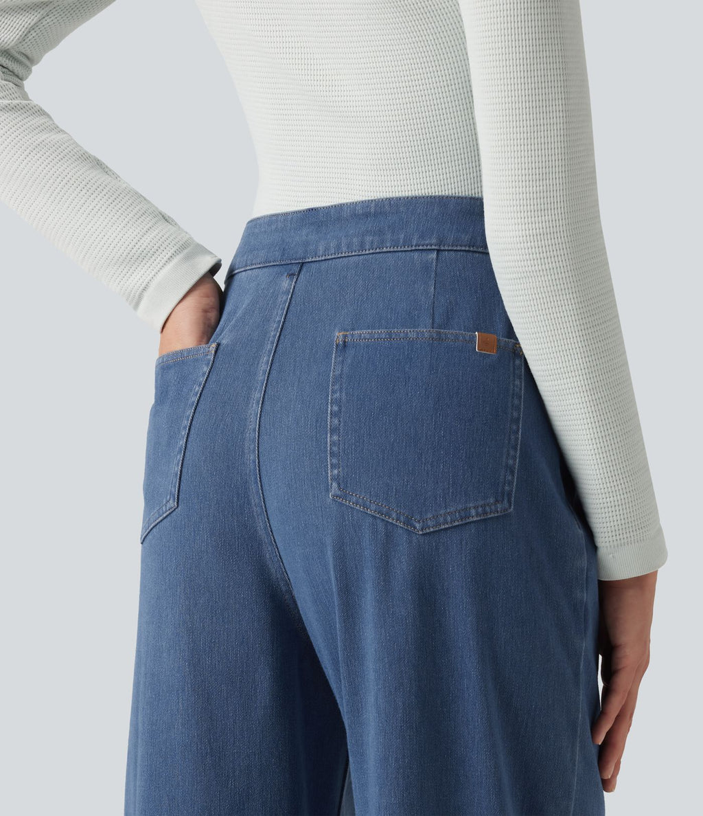 Halara Flex™ Jean droit casual taille haute avec poches