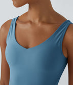 Softlyzero™ Plush Top Débardeur Uni Col en V Soutien-Gorge Intégré