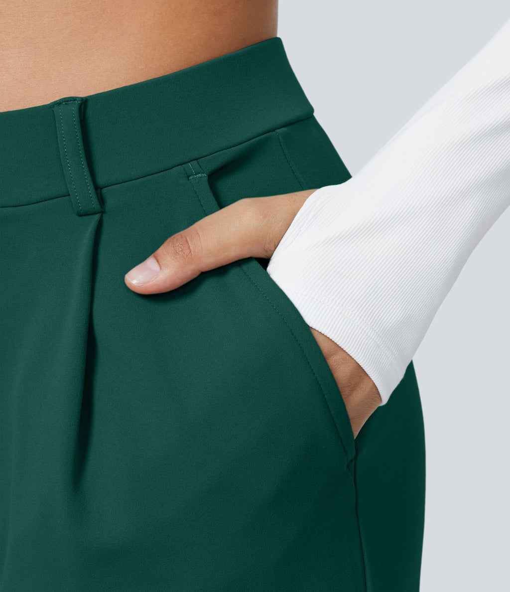 Pantalon tailleur Halara Flex™ DayStretch coupe droite taille haute avec poches