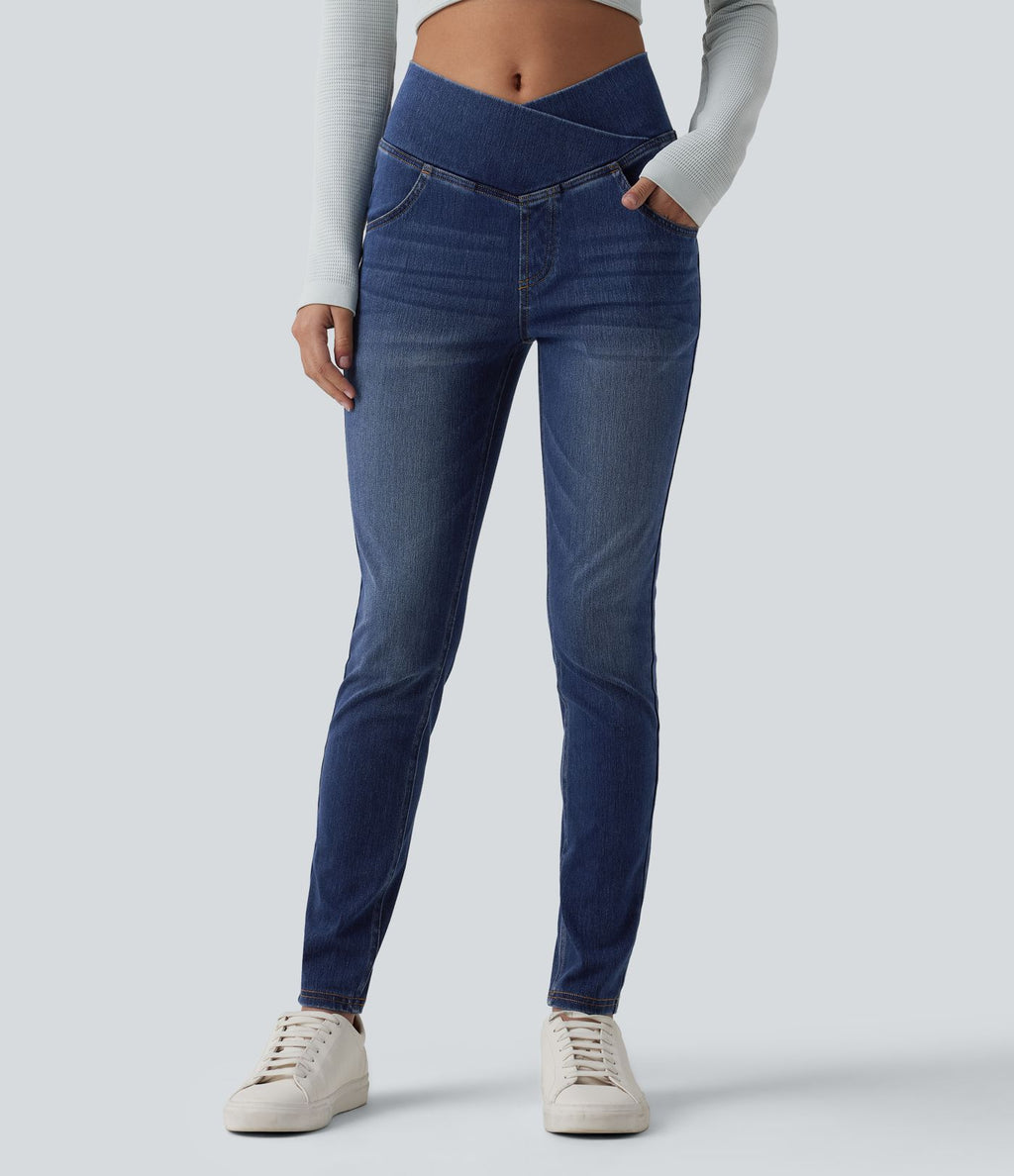 Jegging Halara Flex™ taille haute croisé décontracté avec poches