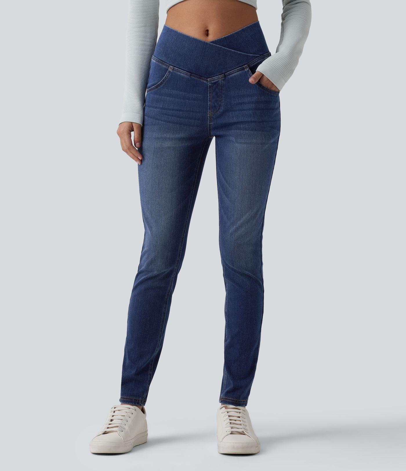 Jegging Halara Flex™ taille haute croisé décontracté avec poches