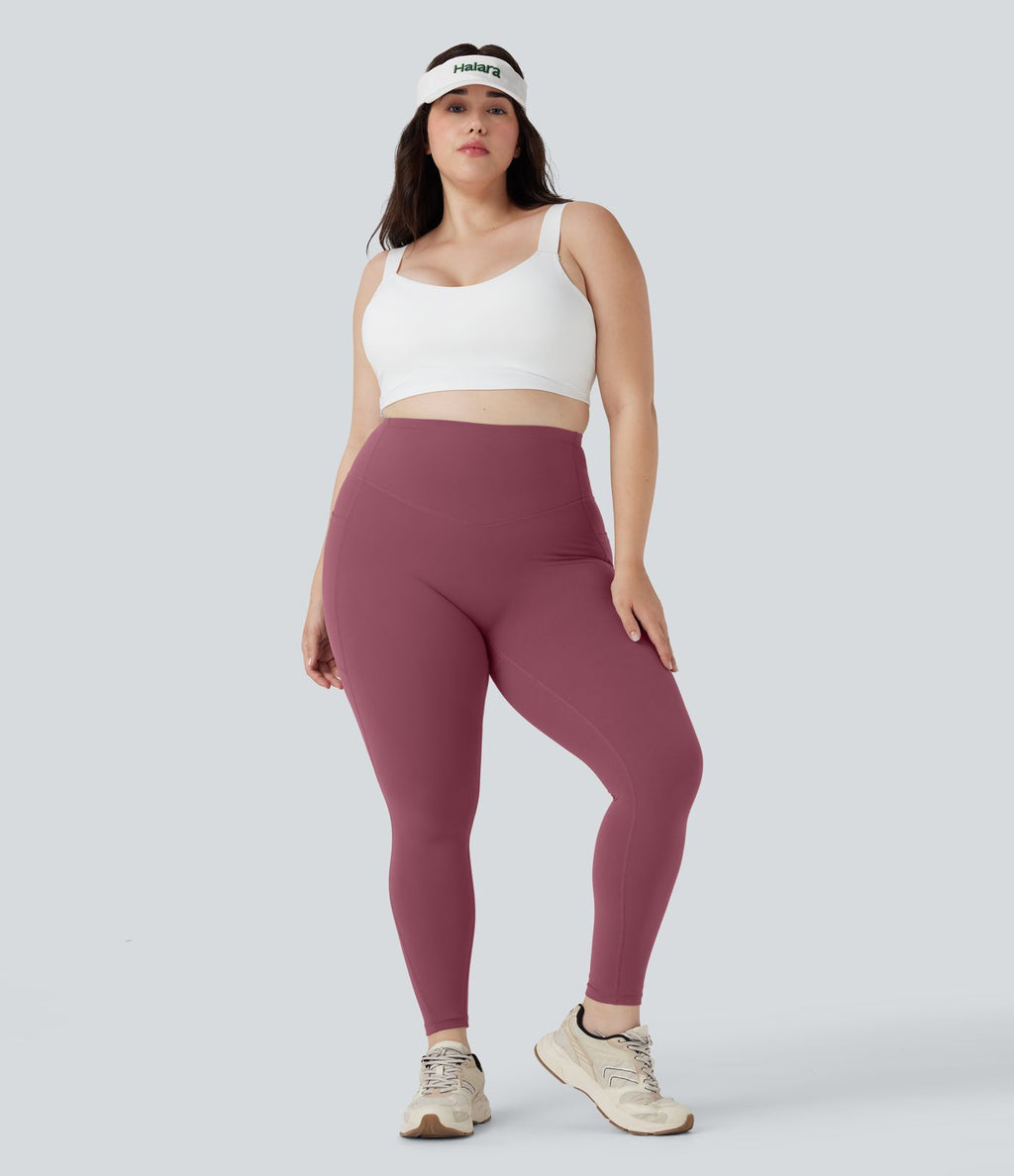 Legging d'entraînement gainant galbant taille haute grande taille avec poches Halara UltraSculpt™