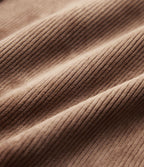 Pantalon barrel polaire côtelé taille mi-haute avec poches