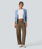 Pantalon tailleur fuselé asymétrique taille moyenne Halara Flex™ DayStretch avec poches