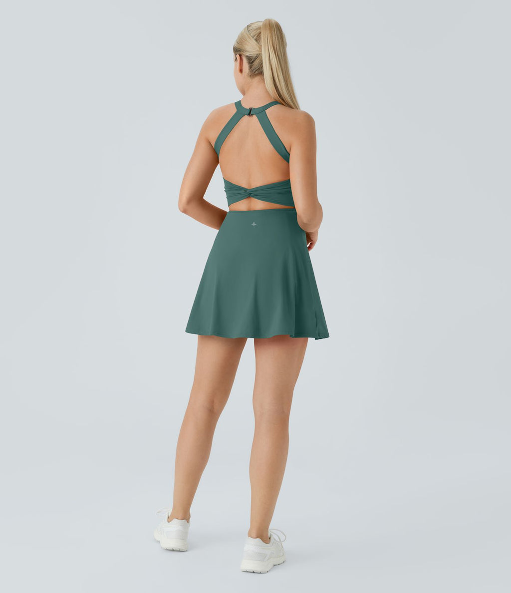 Robe de sport dos nu torsadée A-C