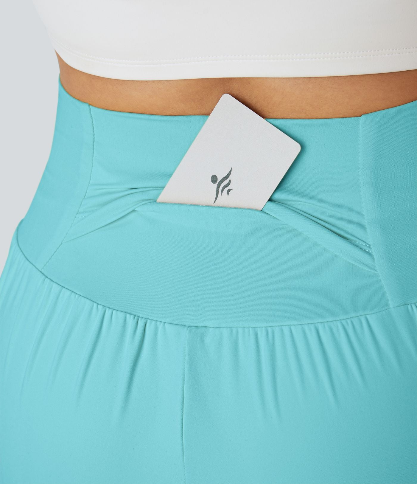 Short yoga 2-en-1 SoftlyZero™ Airy effet frais InstantCool taille très haute 12,5 cm avec poches, longueur allongée