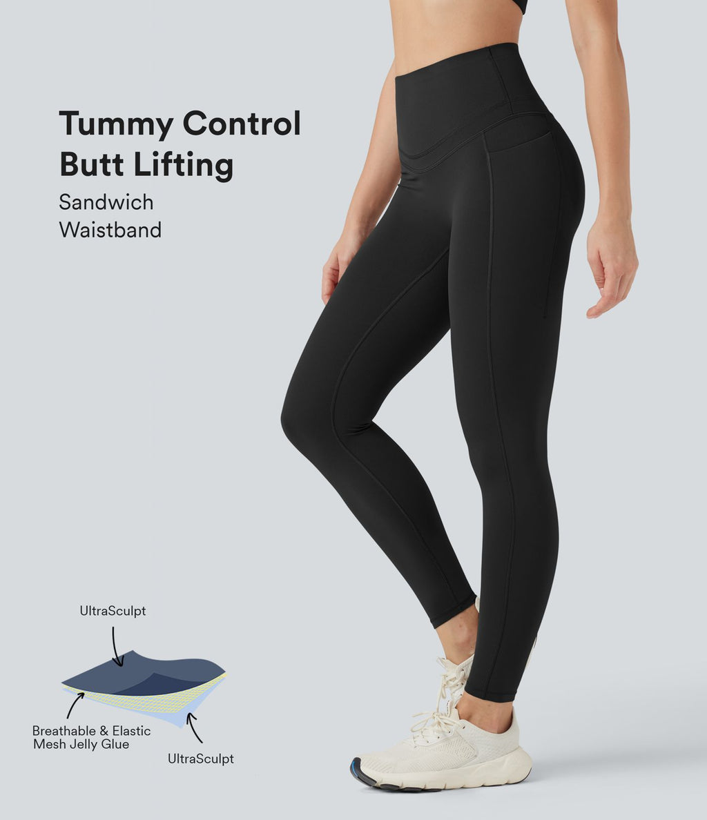 Legging sculptant d'entraînement Halara UltraSculpt™ SoCinched taille haute effet push-up fessier et gainant avec poches
