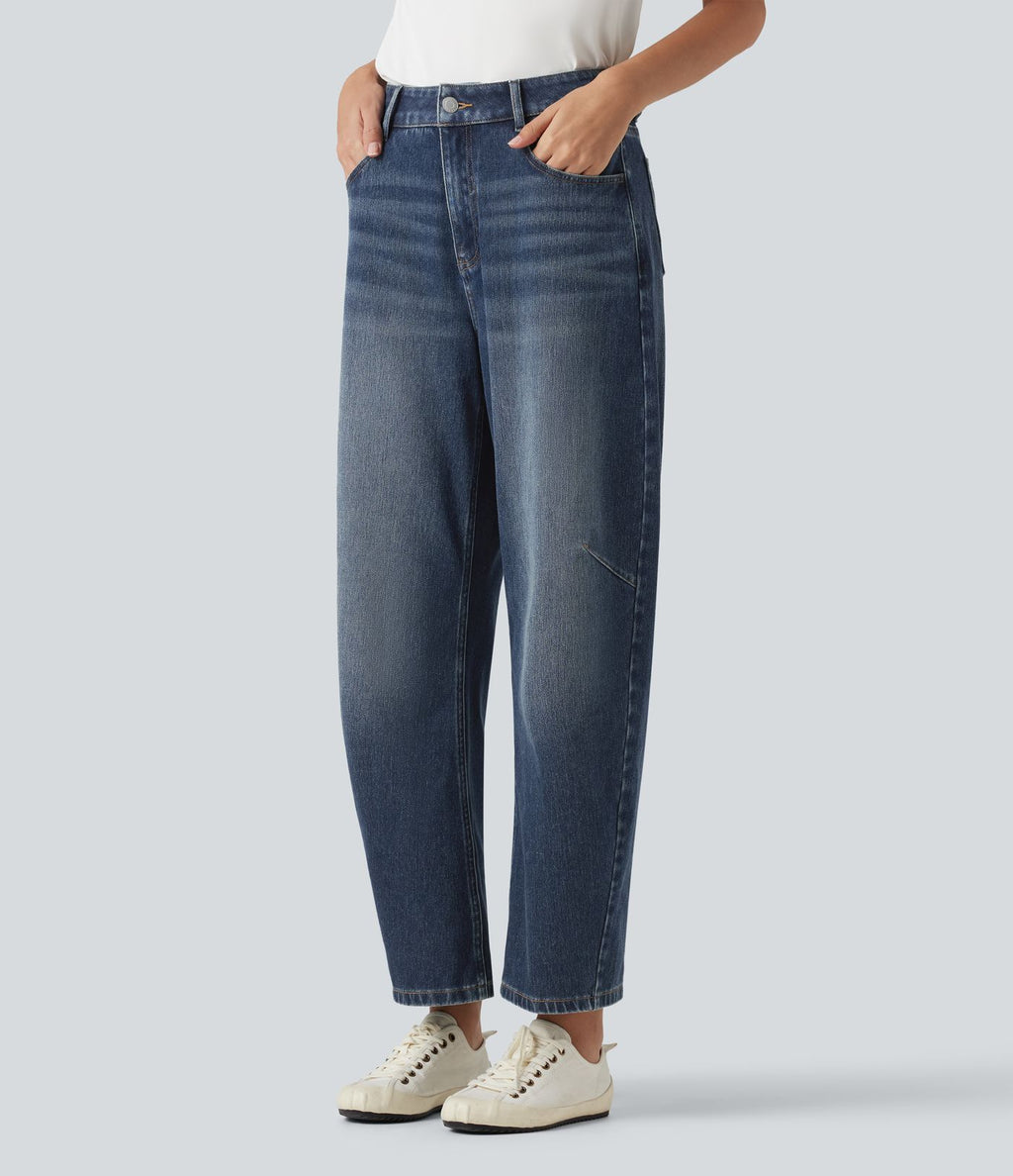 Jean coupe barrel Halara Flex™ taille haute avec poches