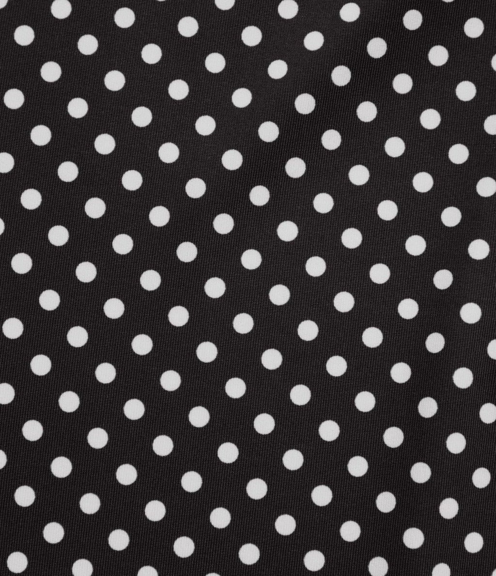 Robe mini casual à pois col rond sans manches ourlet à volants superposés