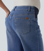 Halara Flex™ Jean droit de maternité décontracté taille mi-haute avec poches