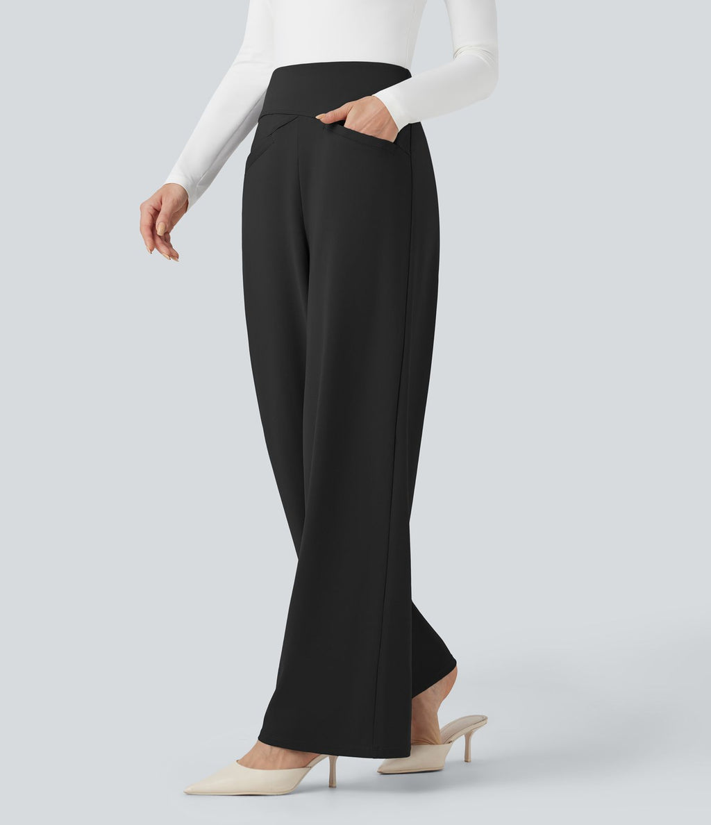 Pantalon de travail coupe droite taille haute Halara Flex™ DayStretch avec poches