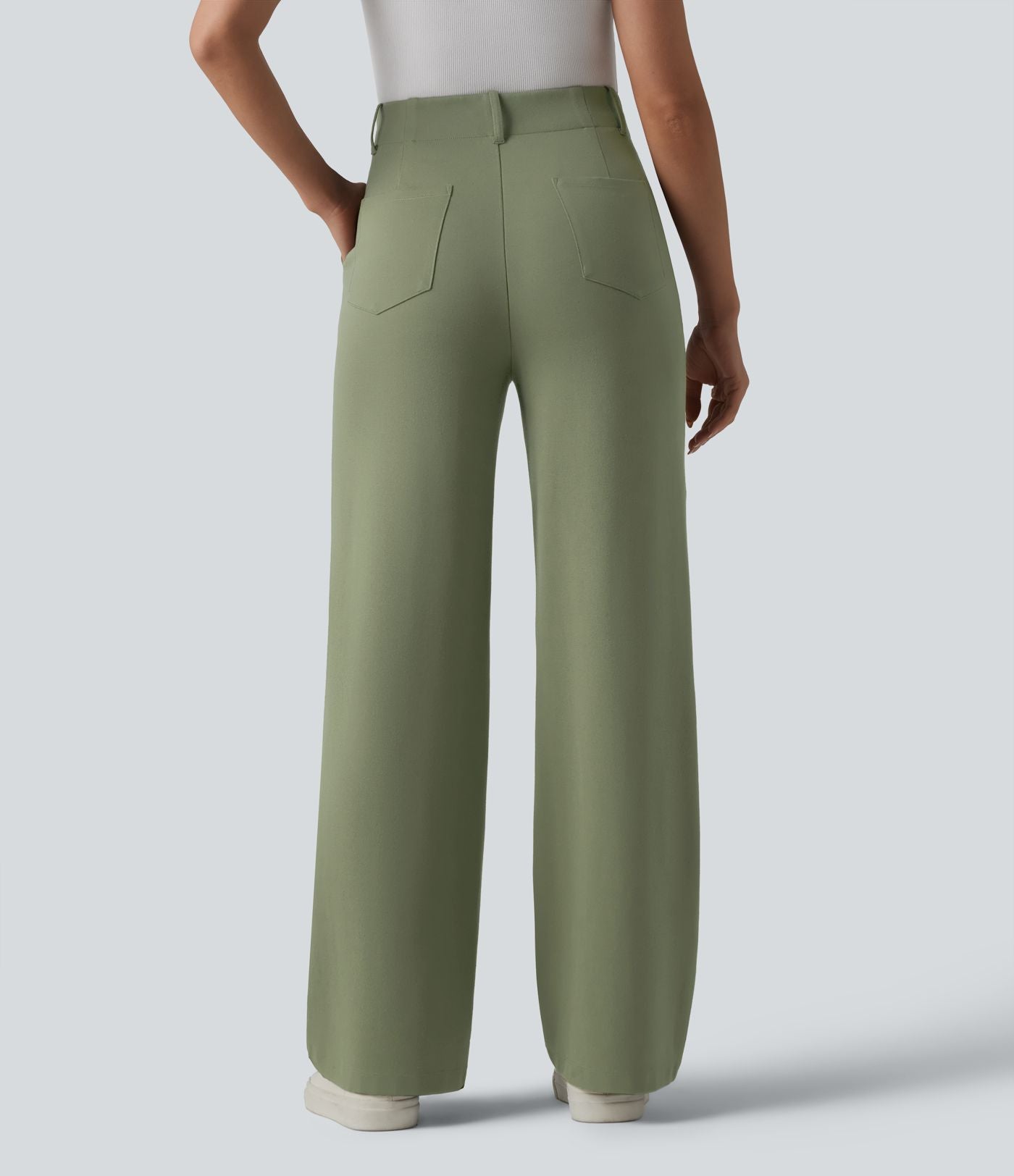 Halara Flex™ Pantalon tailleur droit taille haute avec poches