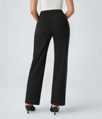 Pantalon de travail coupe droite zippé taille haute Halara Flex™ avec poches