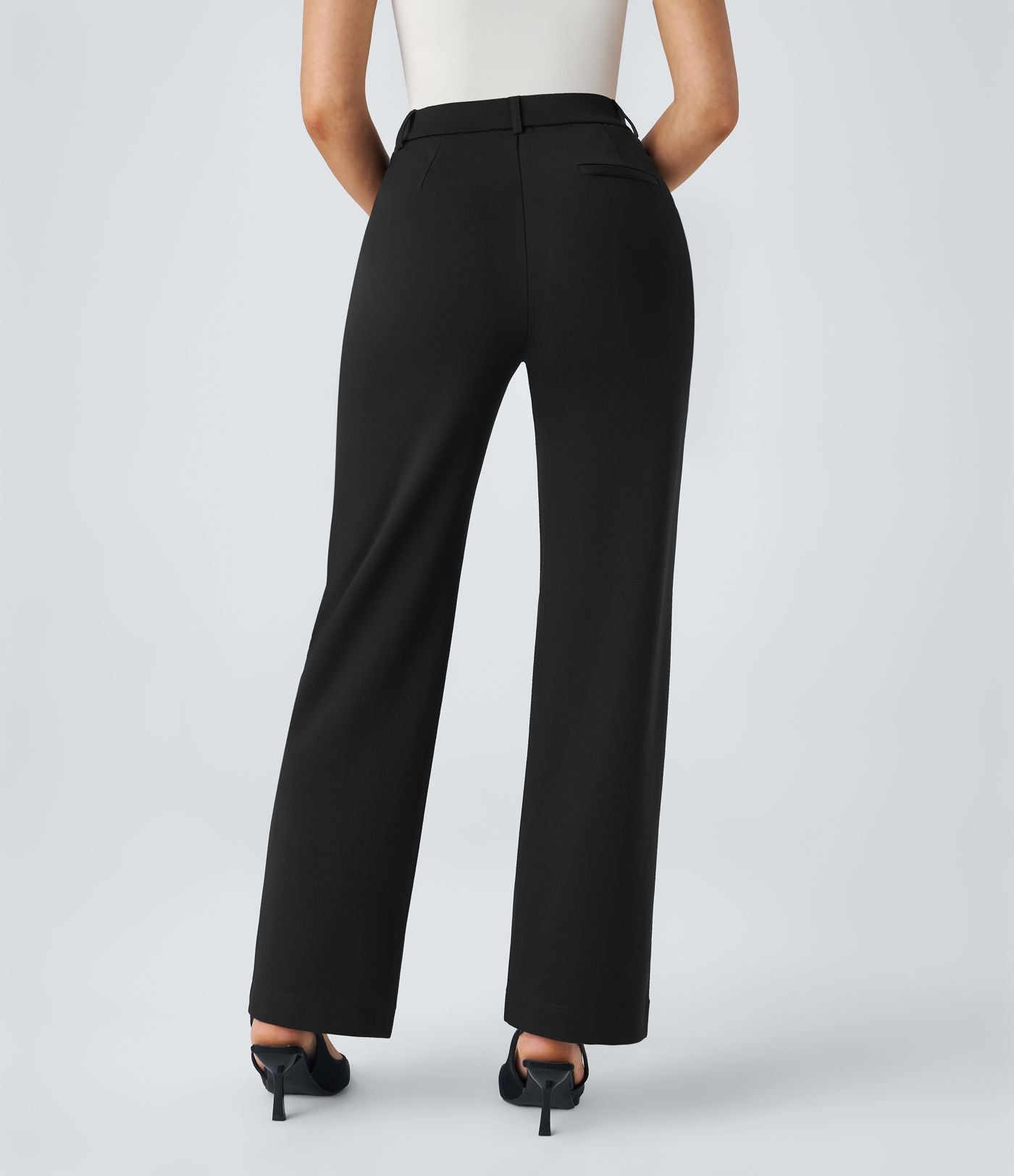 Pantalon de travail coupe droite zippé taille haute Halara Flex™ avec poches
