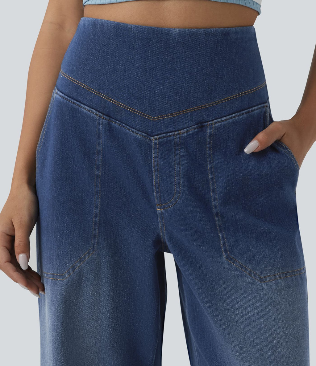 Halara Flex™ Jean large décontracté ventre plat taille haute avec poches