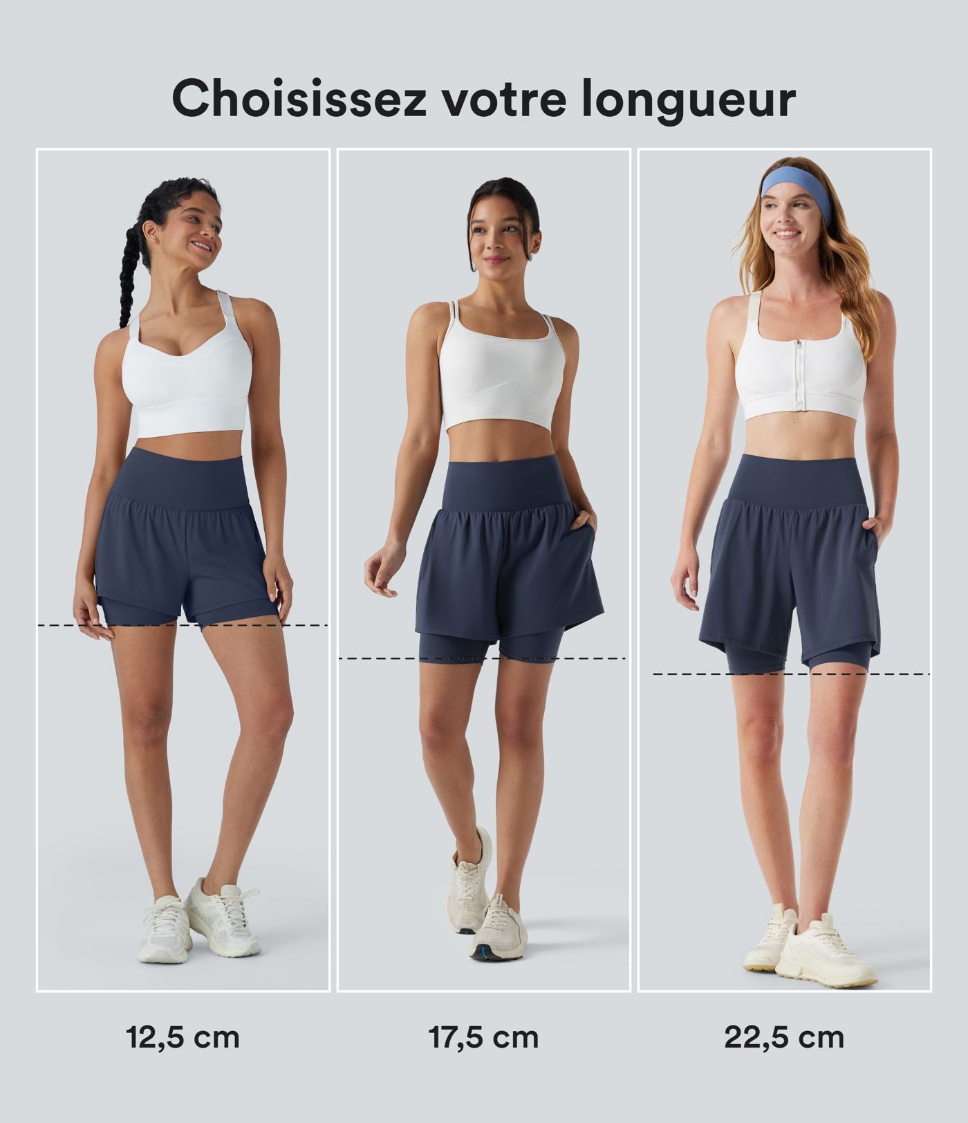 Short de yoga SoftlyZero™ Airy 2-en-1 taille très haute effet frais InstantCool 22,9 cm avec poches