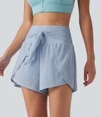 Short de running 2-en-1 SoftlyZero™ Airy 8cm effet frais InstantCool taille haute avec lien devant, mesh contrasté, poches et protection solaire UPF50+