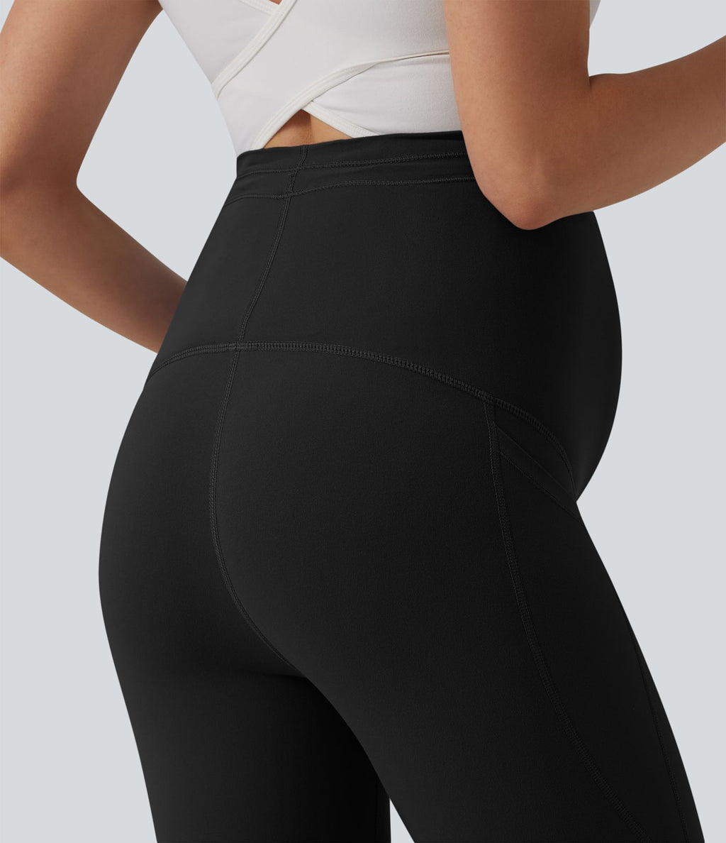 Halara UltraSculpt™ Legging yoga maternité 7/8 uni taille ultra haute à cordon de serrage avec poches