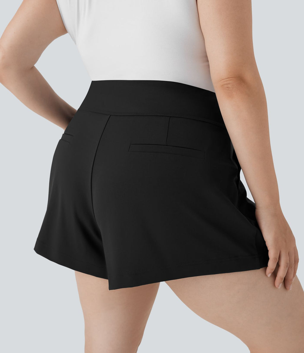 Short de travail grande taille taille haute DayStretch avec poches