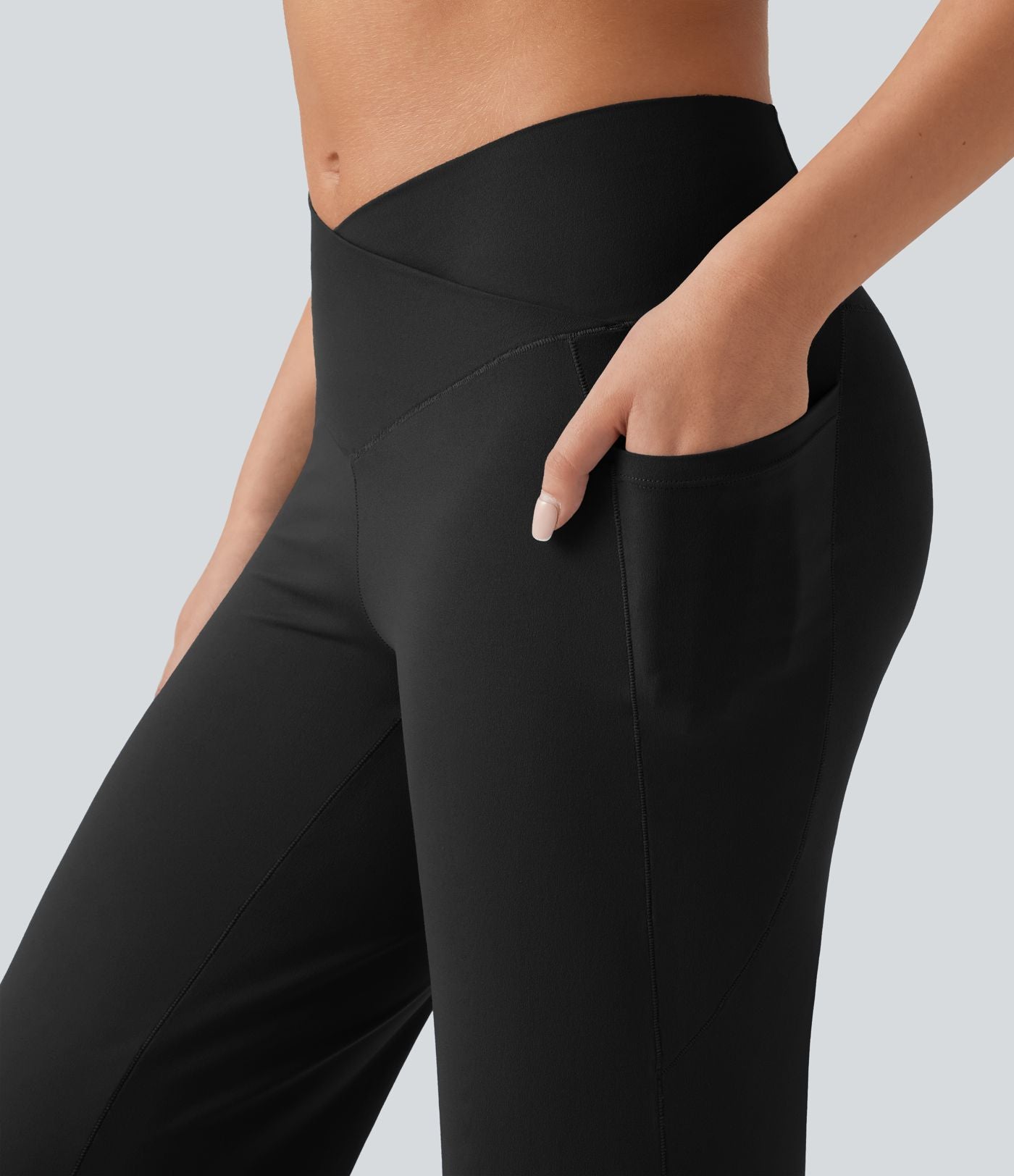 SoftlyZero™ Jogging de danse croisé taille haute avec poches - UPF50+