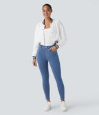 Leggings 7/8 de travail en denim taille haute avec poches Halara Flex™