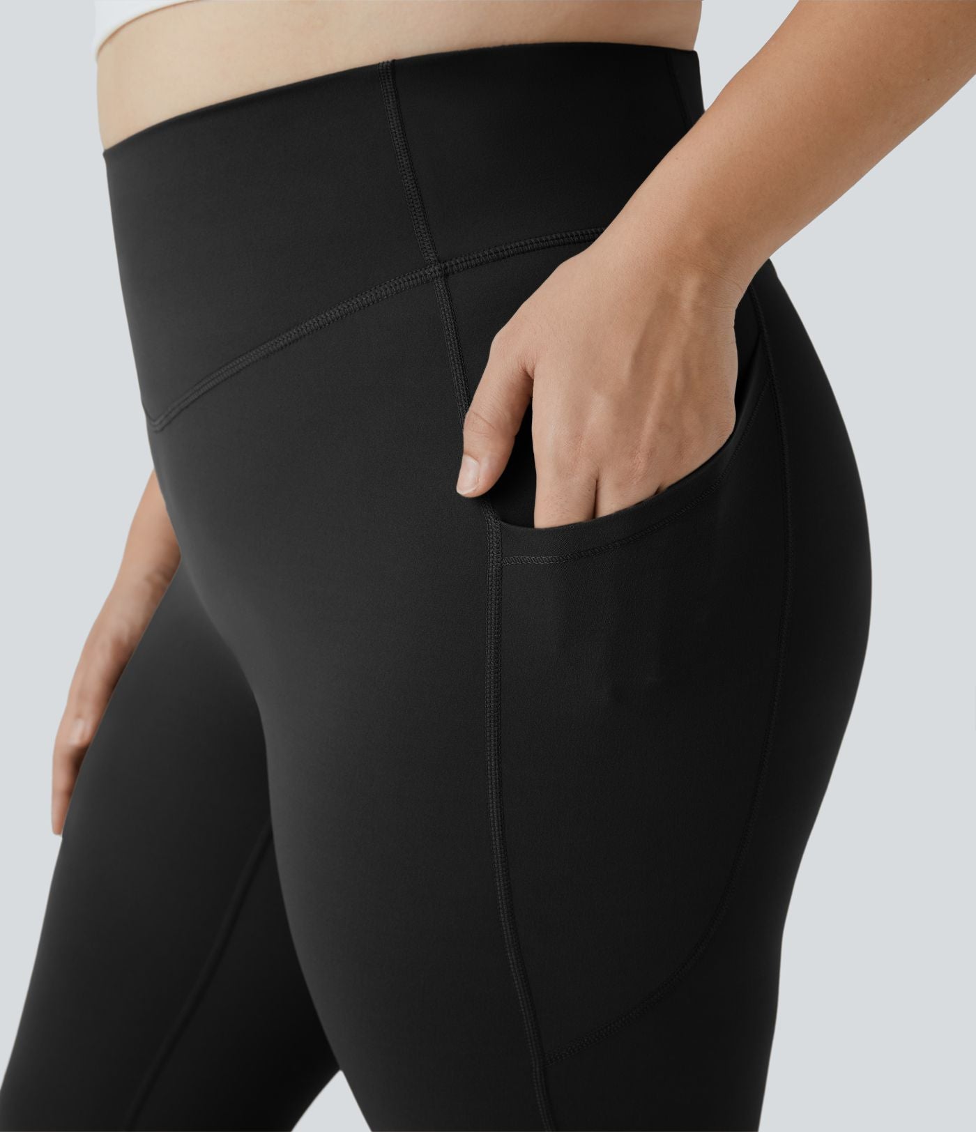 Legging Capri Training Taille Haute Poches Latérales Sculptante Grande Taille