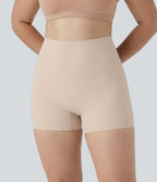 Short boyleg grande taille taille haute, très extensible et lisse, pour la détente