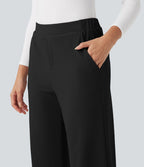 Pantalon tailleur baggy gaufré Halara Flex™ taille haute avec poches