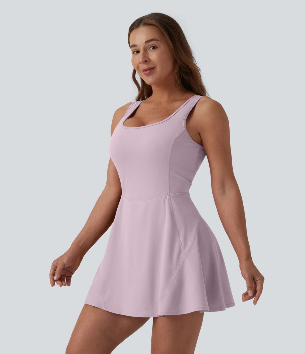 Robe de sport mini 2-en-1 SoftlyZero™ Airy col U poches effet frais InstantCool danse bonnets E-G, accès facile Easy Peasy