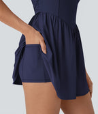 Robe active danse mini 2-en-1 Breezeful™ dos nu avec liens dos séchage rapide et poche latérale - Édition Easy Peasy