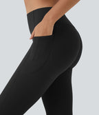 Legging corsaire d'entraînement gainant galbant taille haute avec effet scrunch et poches Halara UltraSculpt™