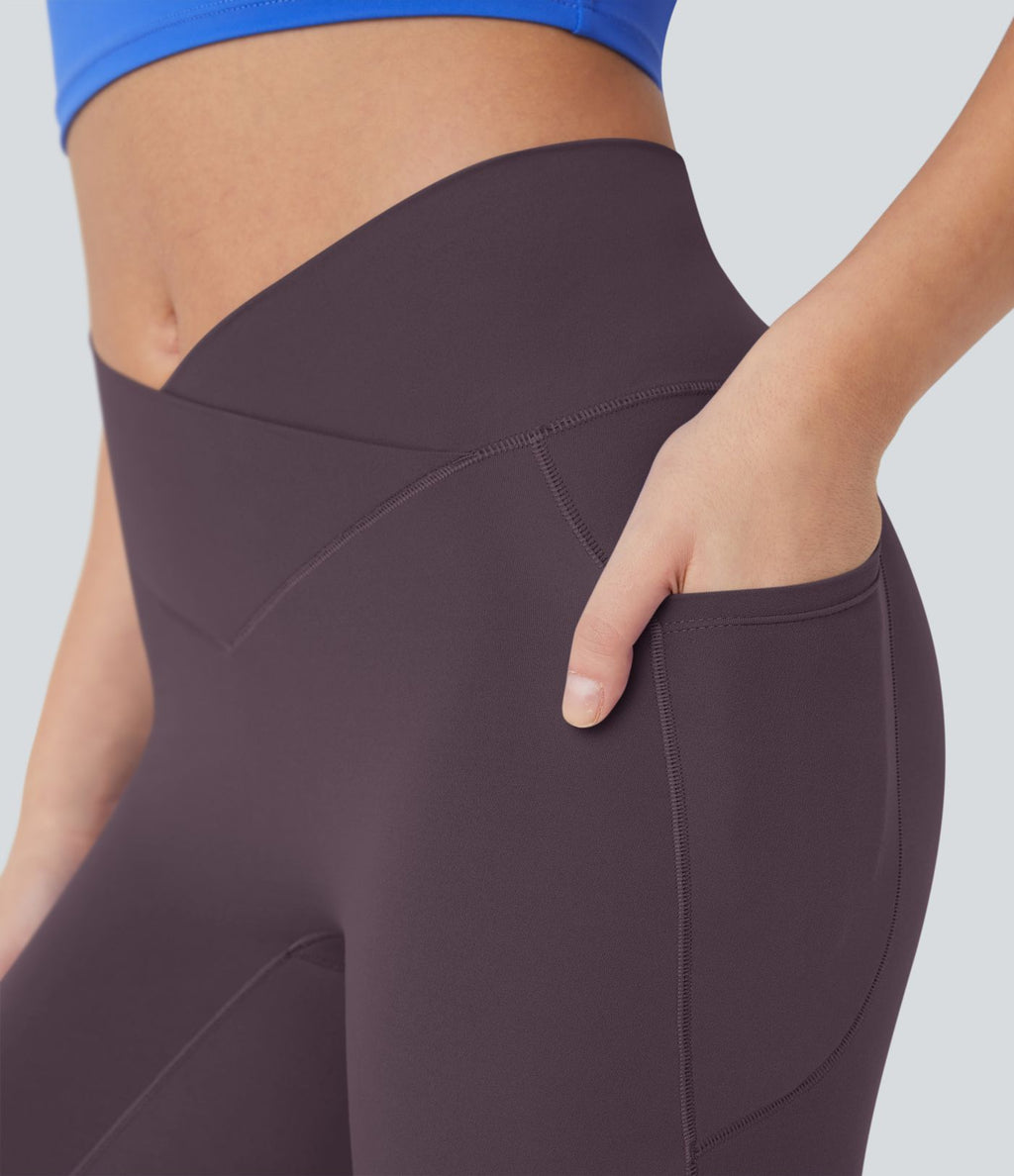 Softlyzero™ Legging Capri Unis Poches Croisées - UPF50+