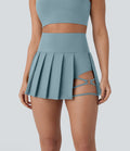 Jupe-short de danse mini Breezeful™ à taille haute, plissée, 2-en-1, avec poches latérales et arrière, ourlet asymétrique et séchage rapide