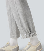 Pantalon jogging taille haute avec poches