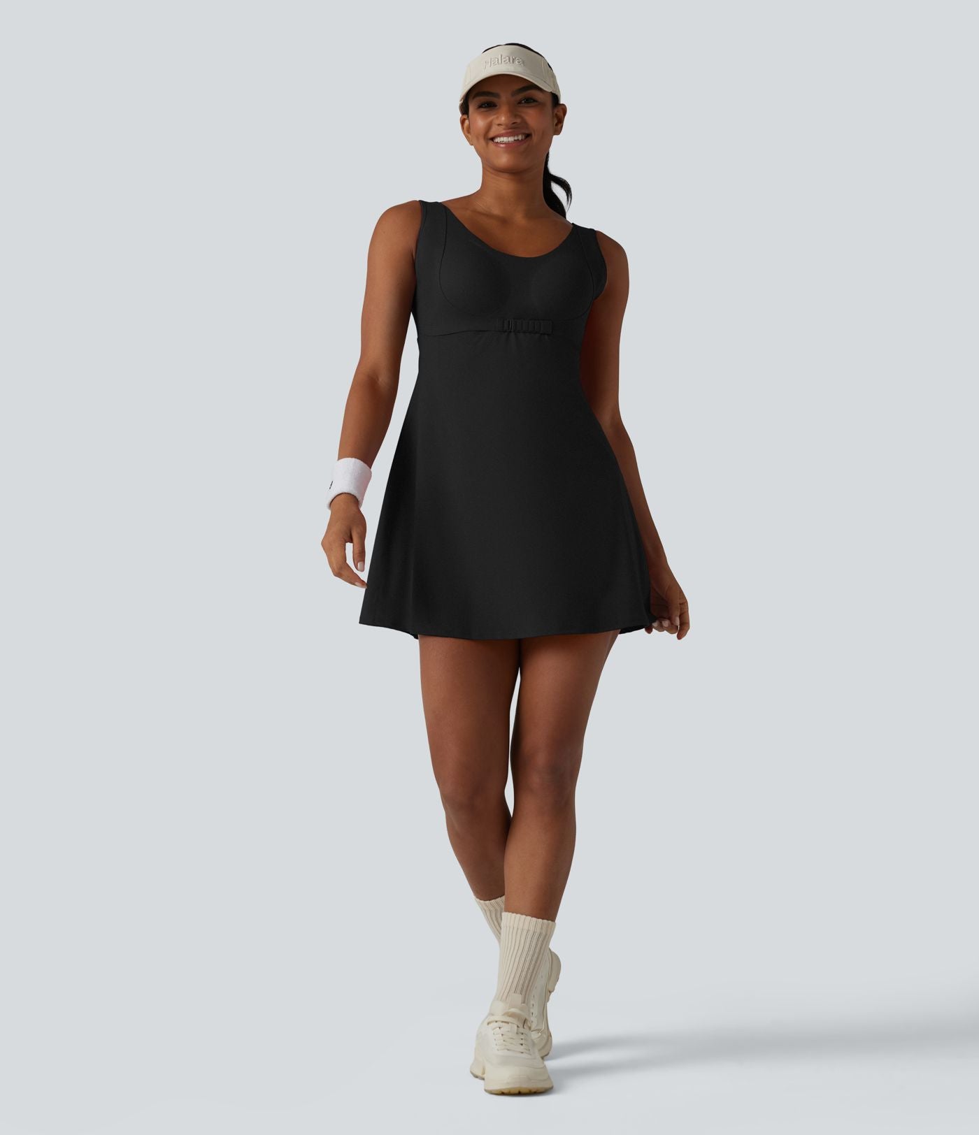 Robe de tennis courte 2-en-1 Halara UltraSculpt™ effet push-up bonnets E-G avec poches – Édition Easy Peasy