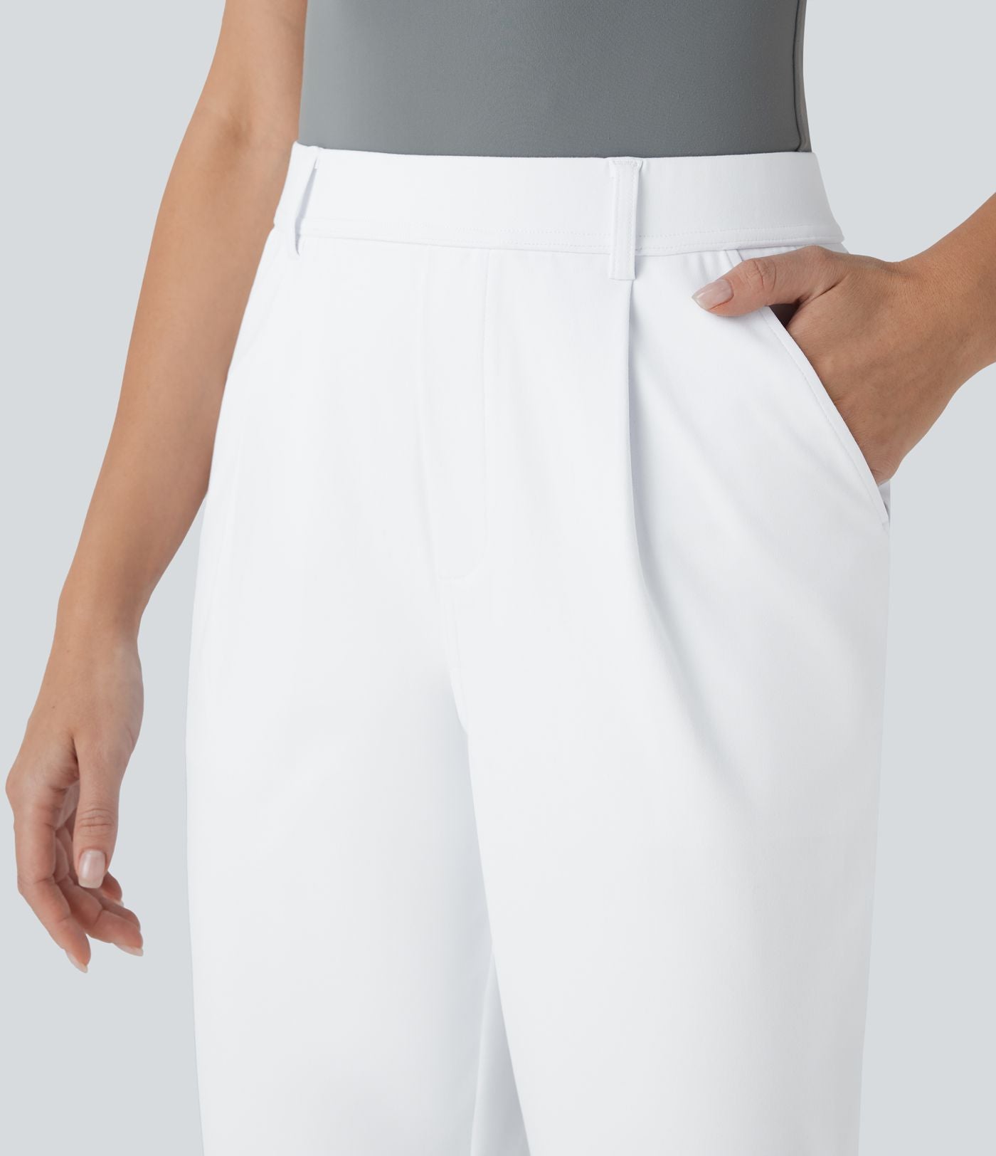 Pantalon de travail fuselé longueur cheville taille haute Halara Flex™ DayStretch avec poches