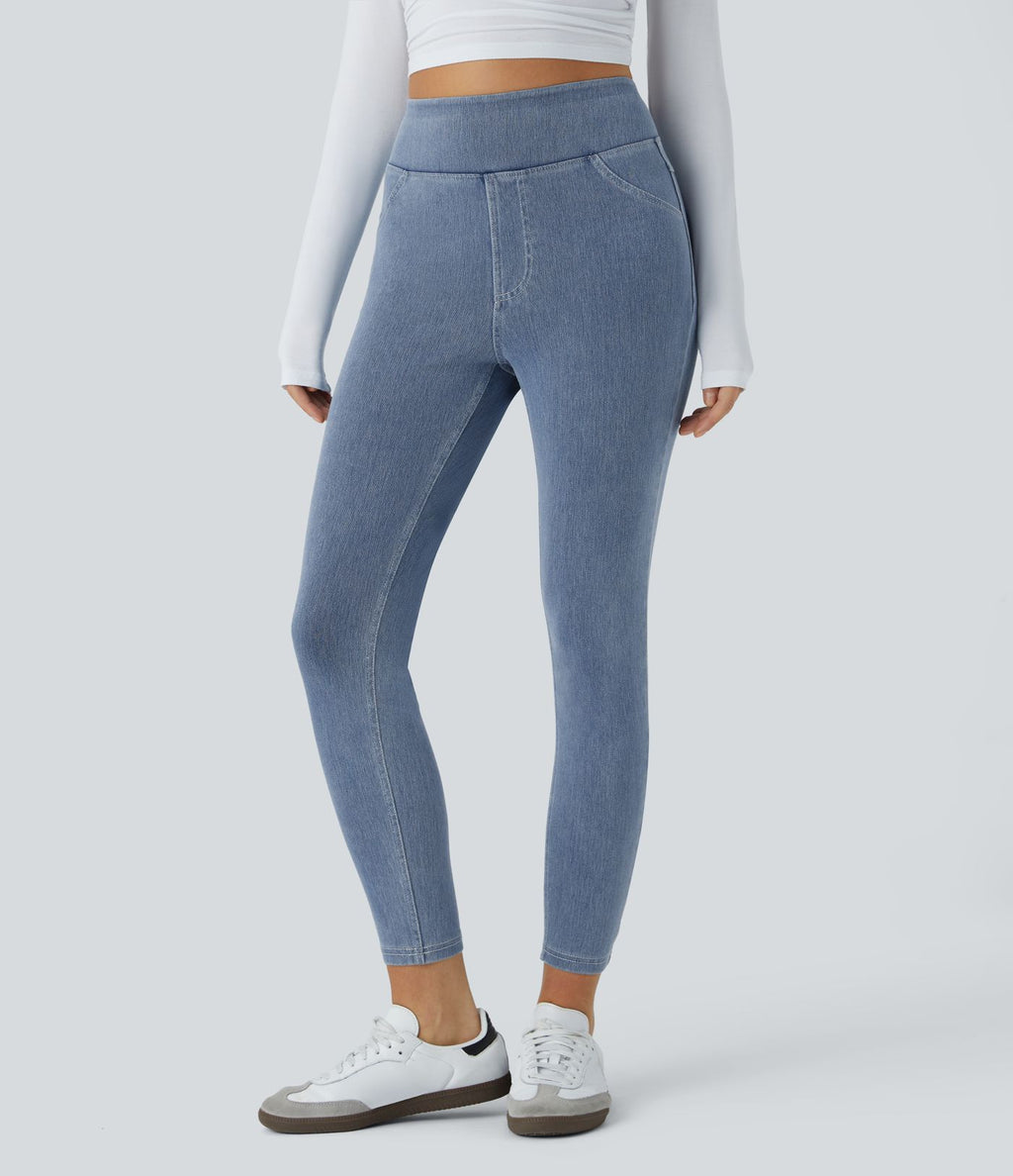 Halara Flex™ Jegging Casual Taille Haute Tricot Extensible Poche Latérale Arrière
