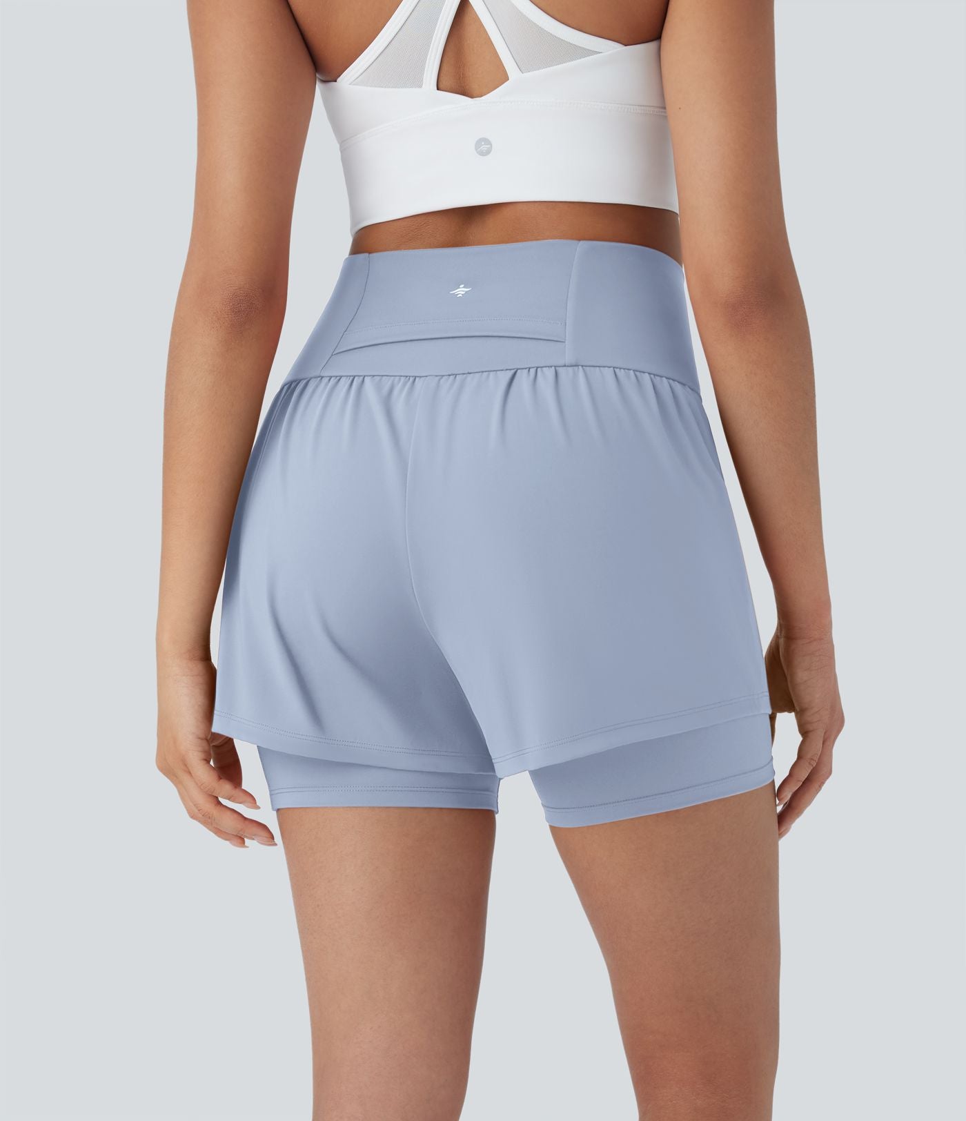 Short de yoga 2-en-1 SoftlyZero™ Airy taille très haute effet frais InstantCool 12,5 cm avec poches