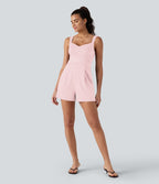 Combinaison décontractée à col en V avec soutien-gorge intégré et poches - Édition Easy Peasy