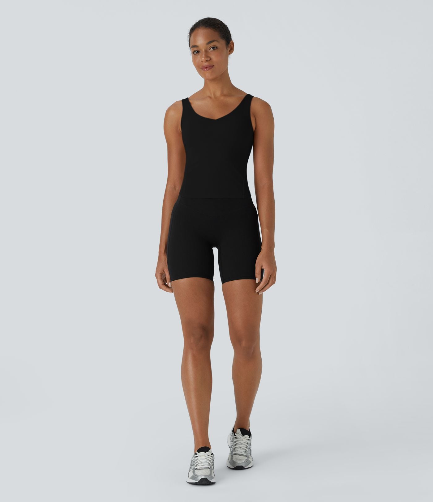 Softlyzero™ Plush Top Débardeur Uni Col en V Soutien-Gorge Intégré