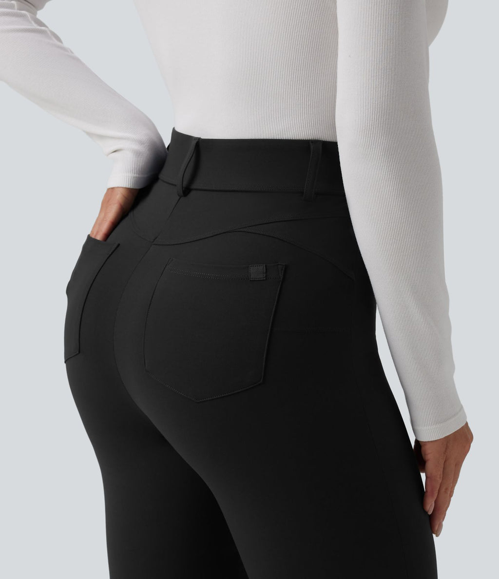 Legging décontracté bootcut Halara UltraSculpt™ taille haute avec poches