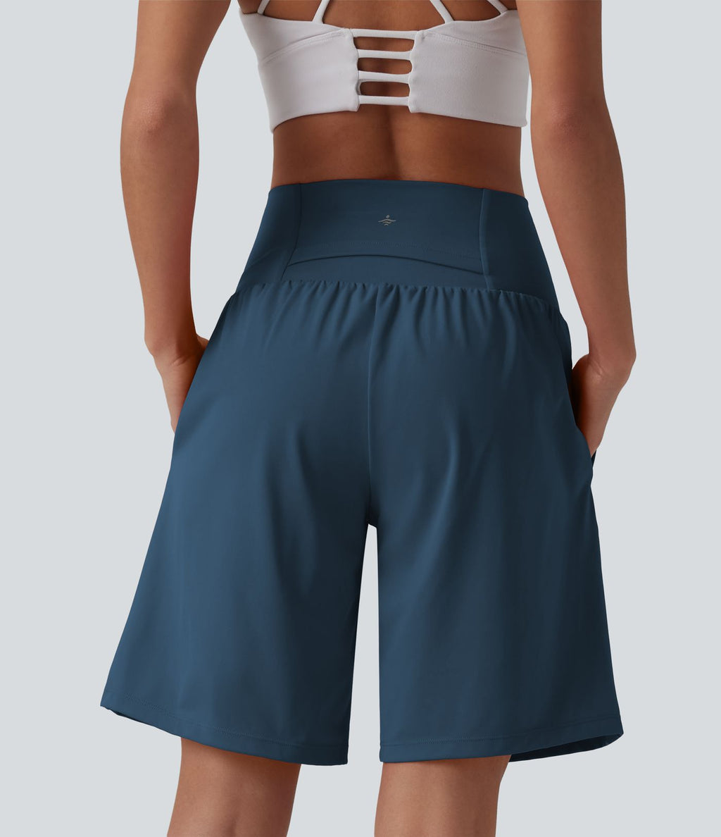 Short de yoga 2-en-1 SoftlyZero™ Airy taille très haute effet frais InstantCool 22,8 cm avec poches