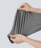 Pantalon de travail à taille haute avec boutons, fermeture éclair, poches latérales, fronces, jambe droite et effet frais InstantCool
