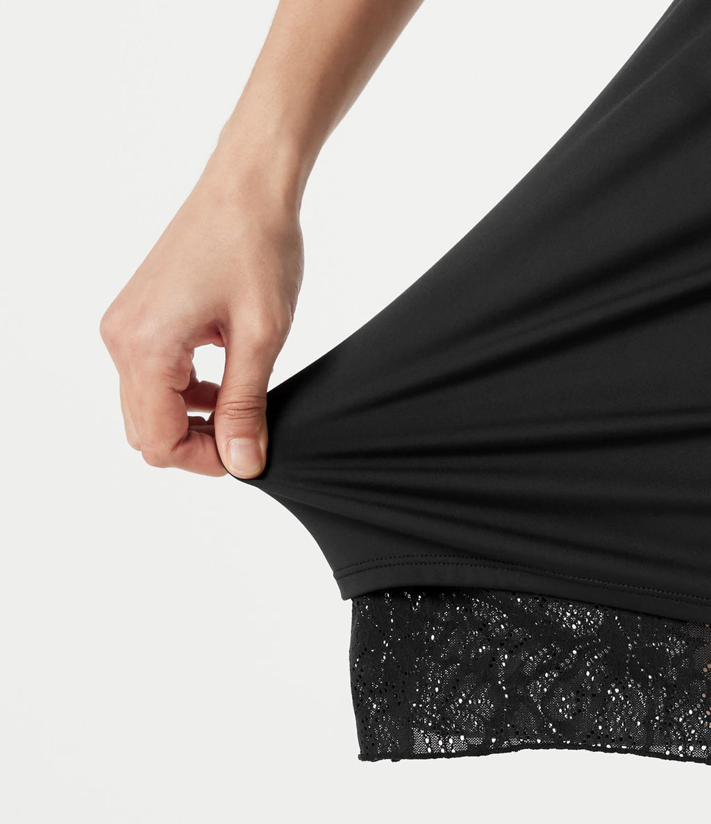 Jupe mini casual SoftlyZero™ taille haute en dentelle contrastée