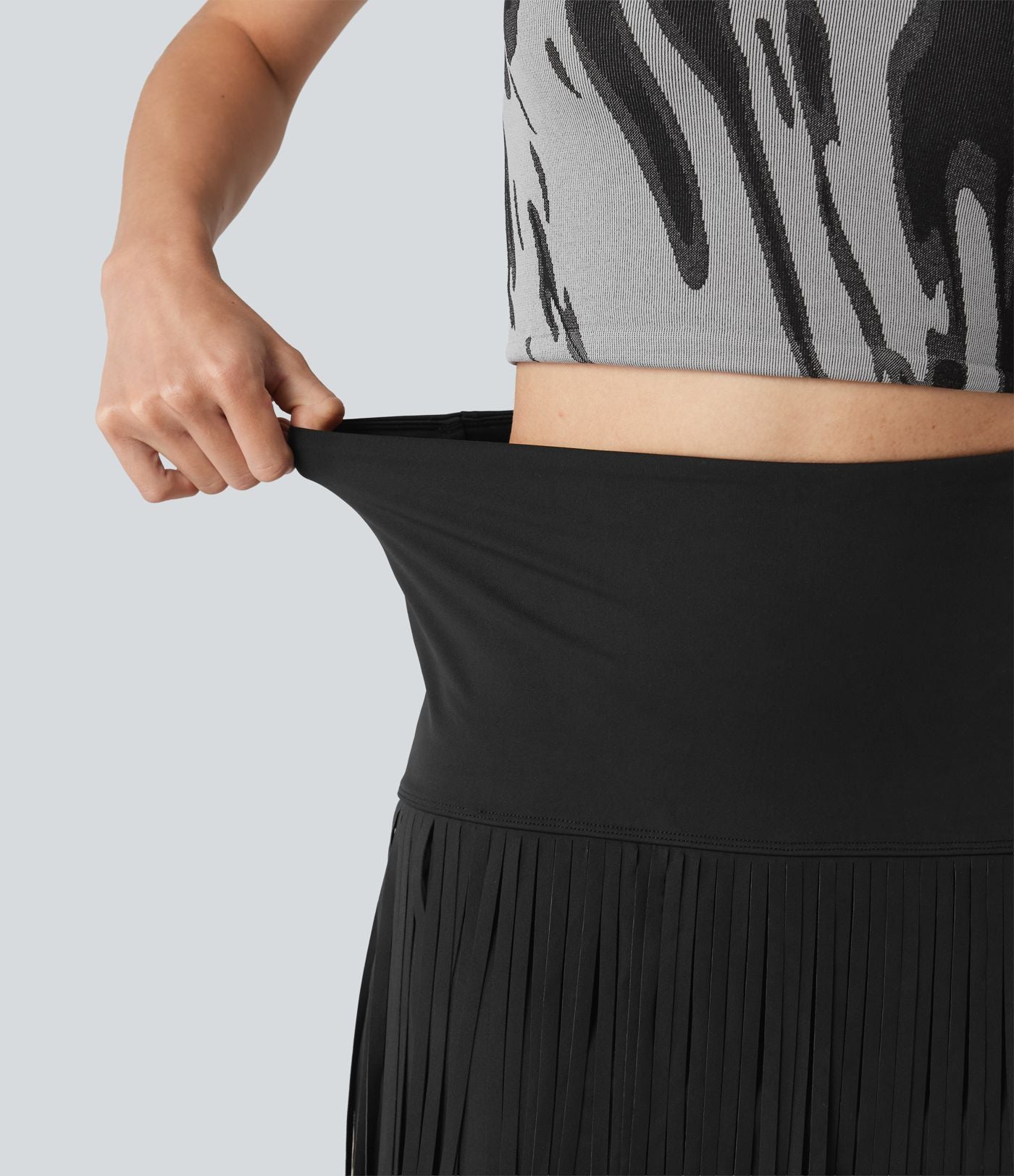 Jupe midi à franges taille haute Halara UltraSculpt™ Cool séchage rapide