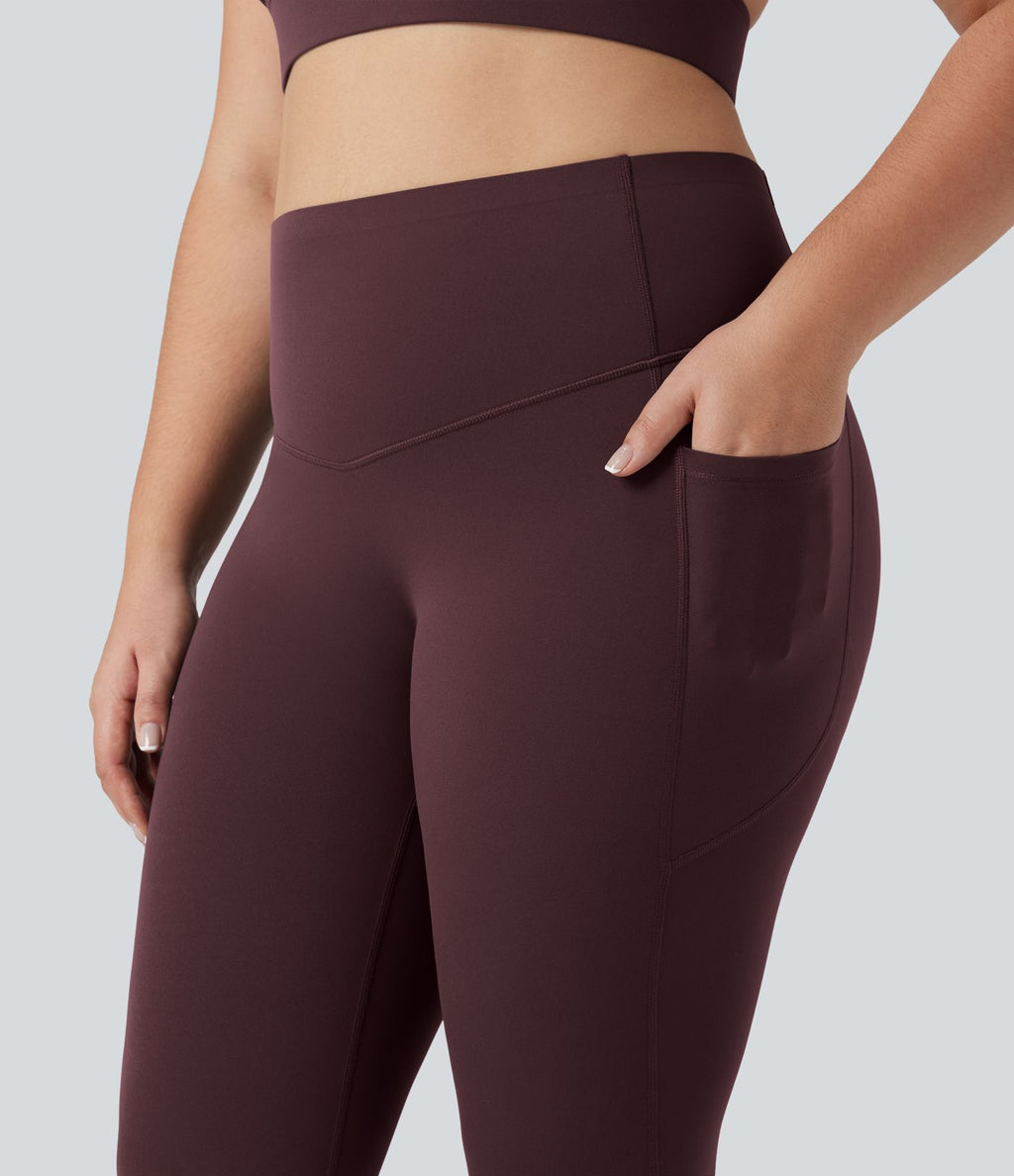 Jupe-short de tennis courte 2-en-1 gainante taille haute avec poches