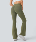 Pantalon de yoga à coupe bootcut gainant galbant taille haute avec effet scrunch et poches Halara UltraSculpt™