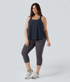Débardeur running Halara UltraSculpt™ grande taille col rond ourlet arrondi