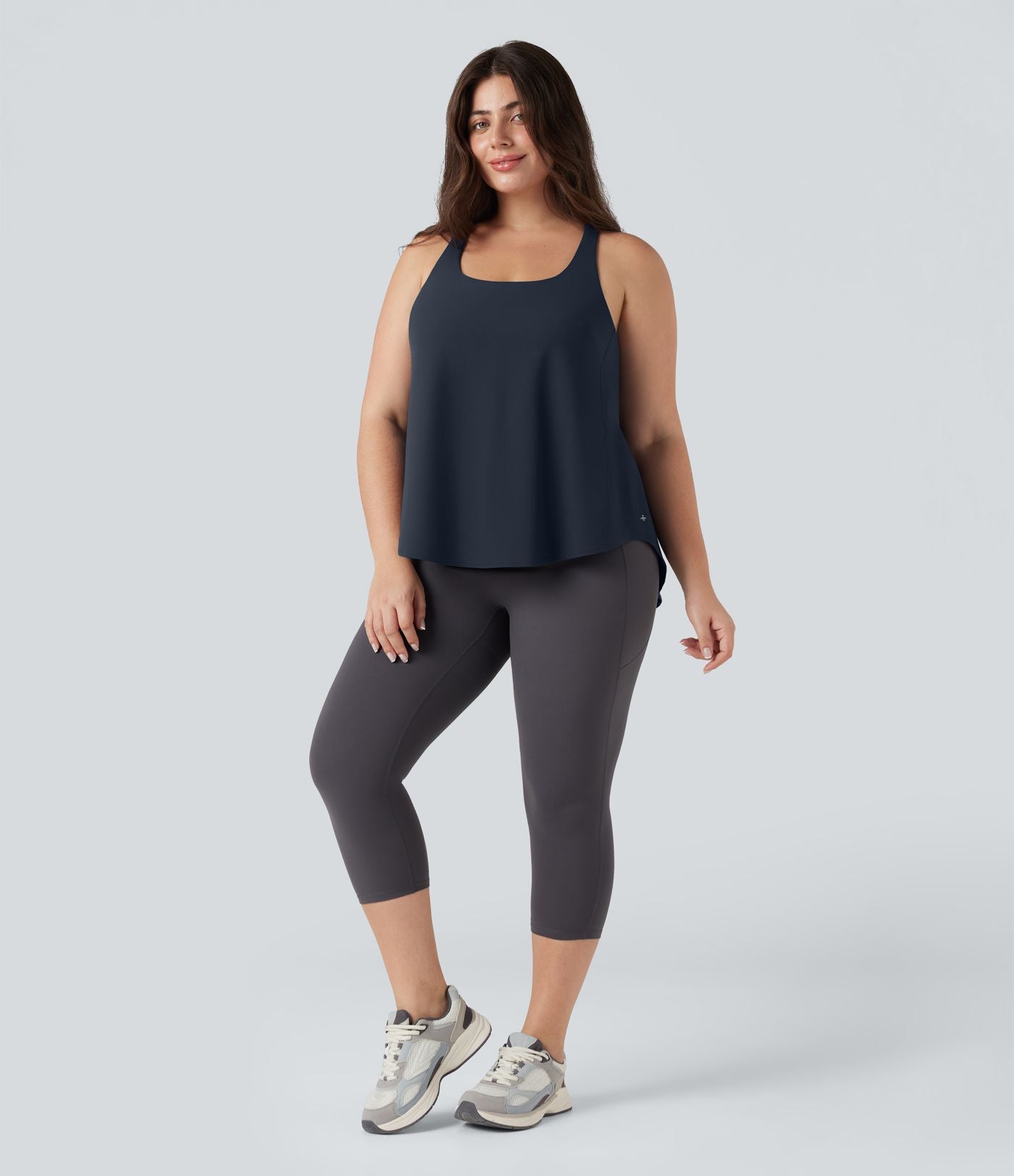 Débardeur running Halara UltraSculpt™ grande taille col rond ourlet arrondi